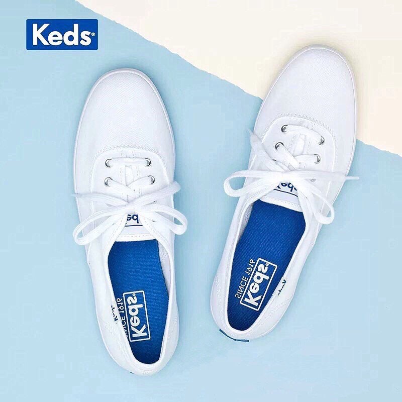 Classic Women's Keds Shelves White Canvas Shoes Casual Comfortable Breathable Fashion Shoes