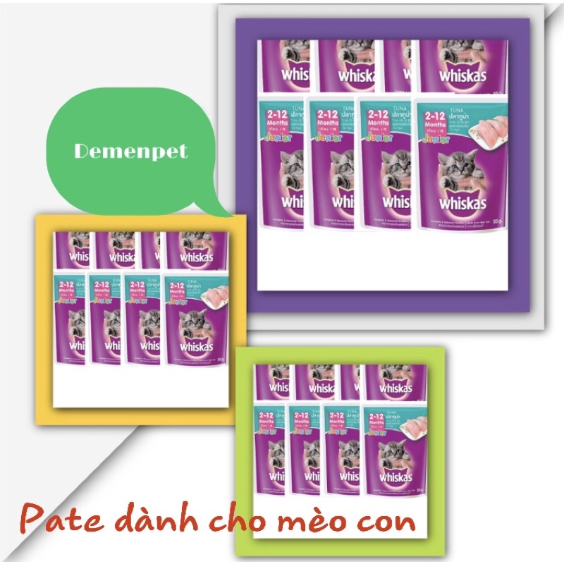 Pate whiskas mèo con 85g