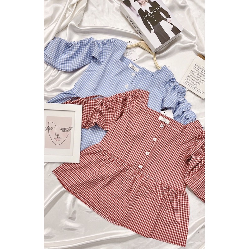 ÁO SƠ MI KẺ PELUM CỔ VUÔNG | BigBuy360 - bigbuy360.vn