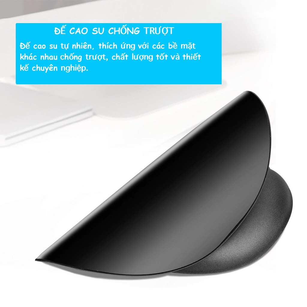 Miếng lót chuột có đệm kê tay bằng silicon mềm tiện dụng khi sử dụng máy tính/ notebook/ laptop- hàng loại 1