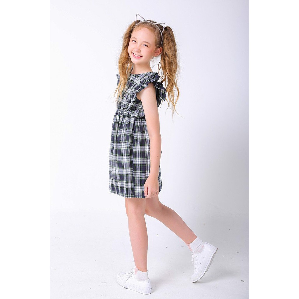 Đầm bé gái Plaid Skater M.D.K