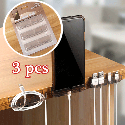 Set 3 dụng cụ cố định dây cáp sạc điện thoại gắn tường thiết kế tiện dụng