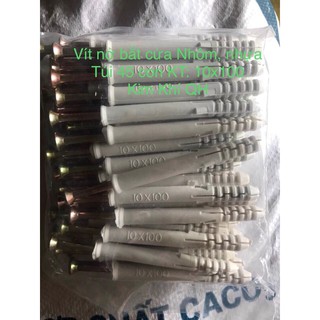 Vít nở thông minh, vít lắp đặt-Túi vít nở bắt cửa Nhôm, nhựa 10x100 túi 45 con