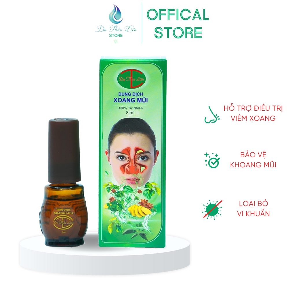 Dung dịch xoang mũi DẠ THẢO LIÊN 8ml giải quyết các vấn đề xoang, bảo vệ đường hô hấp