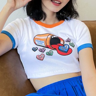 Croptop Pills (Áo Croptop Có Tay Pills) // 19 DEGREES