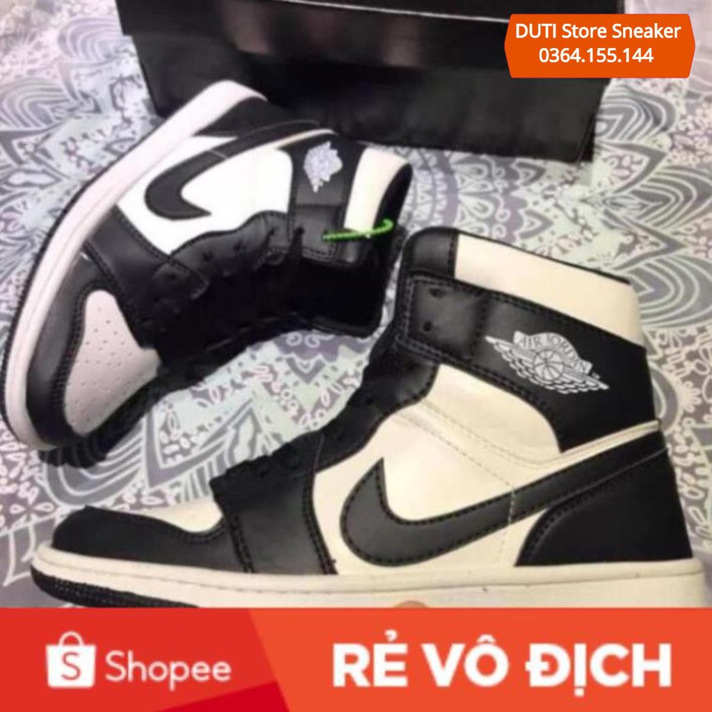 [Rẻ Vô Địch] [Full Box Bill ] Giày thể thao Nike_air Jd đen trắng cổ cao nam nữ