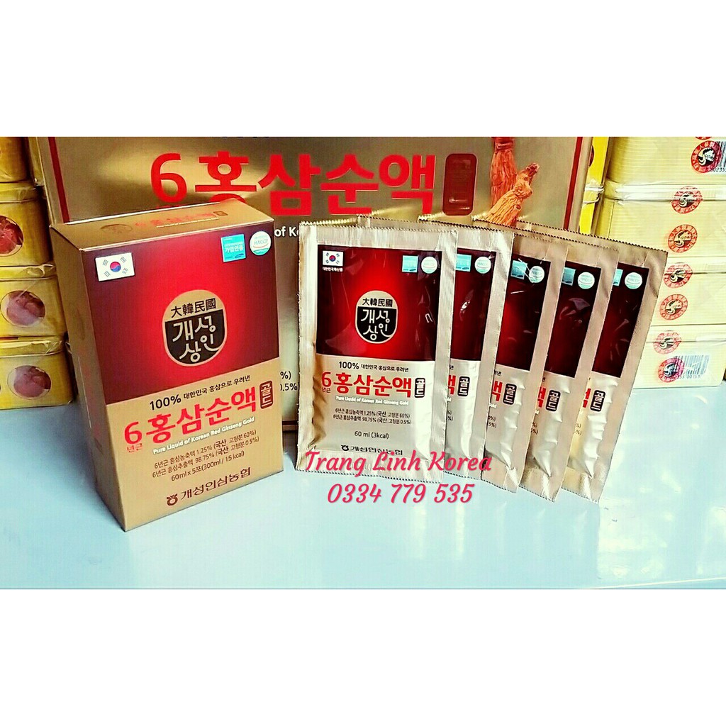 [Mã GROSALE2703 giảm 8% đơn 250K] Nước Hồng Sâm 6 Năm Nguyên Chất Hàn Quốc, Hộp 30 gói | BigBuy360 - bigbuy360.vn