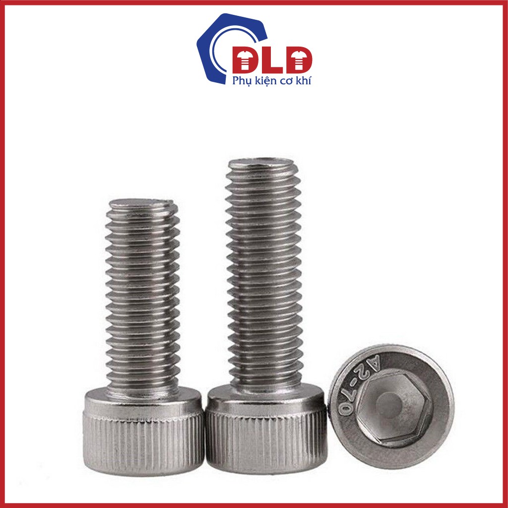 Set 20 bu lông lục giác chìm - bulong đầu trụ inox M8-M12 size nhỏ