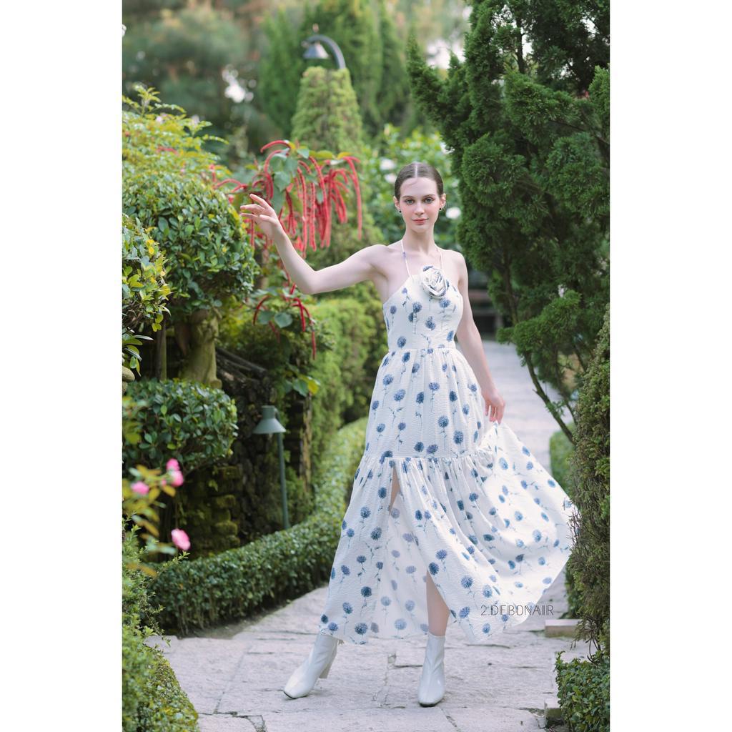 Đầm hoa maxi 2 dây xẻ tà Sunny Dress