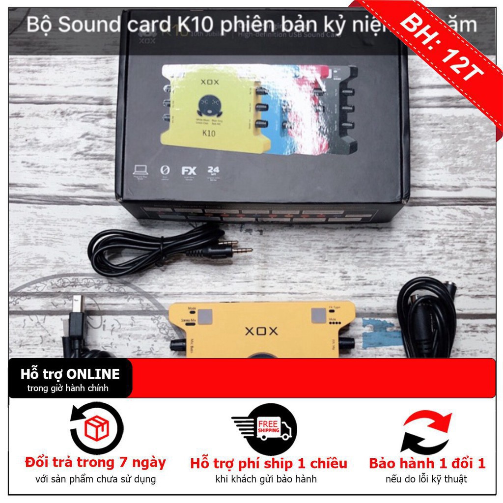 [ HÀNG CHẤT LƯỢNG] Bộ sound card k10 2020 phiên bản kỷ niệm 10 năm hãng ra dòng xox- Sound card k10 bản tiếng anh đã kèm