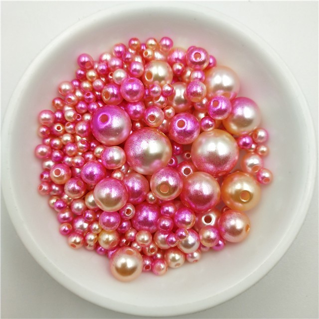 Set 200 hạt ngọc trai giả 4-10mm nhiều màu sắc dùng để làm đồ trang sức thủ công