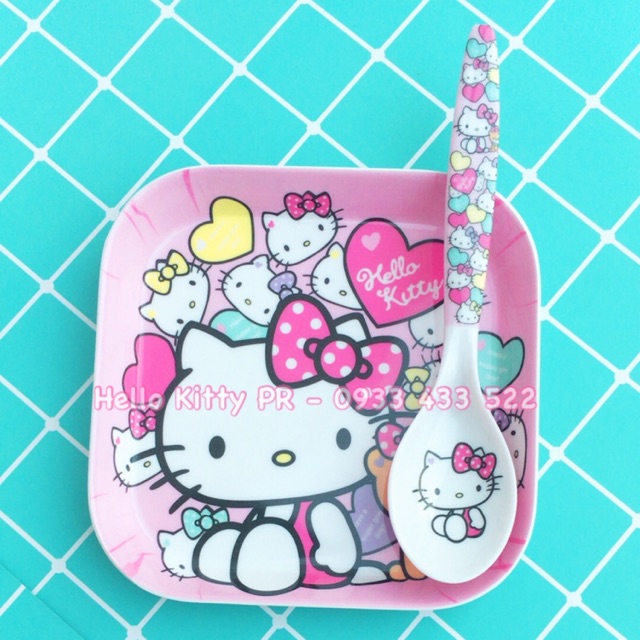 SET BÀN ĂN MELAMINE SIU CUTE HELLO KITTY