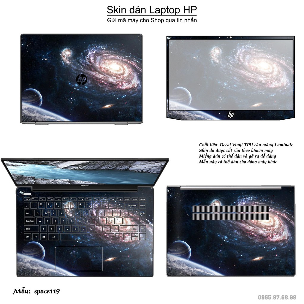 Skin dán Laptop HP in hình không gian nhiều mẫu 20 (inbox mã máy cho Shop)