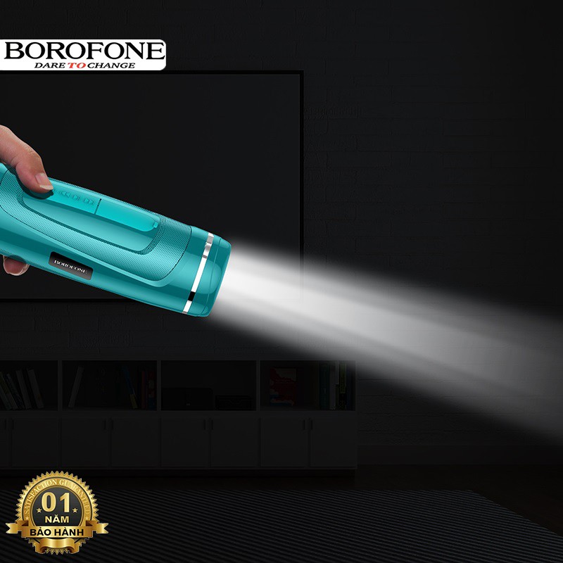 Loa Bluetooth Borofone BR7 có đèn Pin, Bass mạnh mẽ, to rõ, hỗ trợ di động không dây