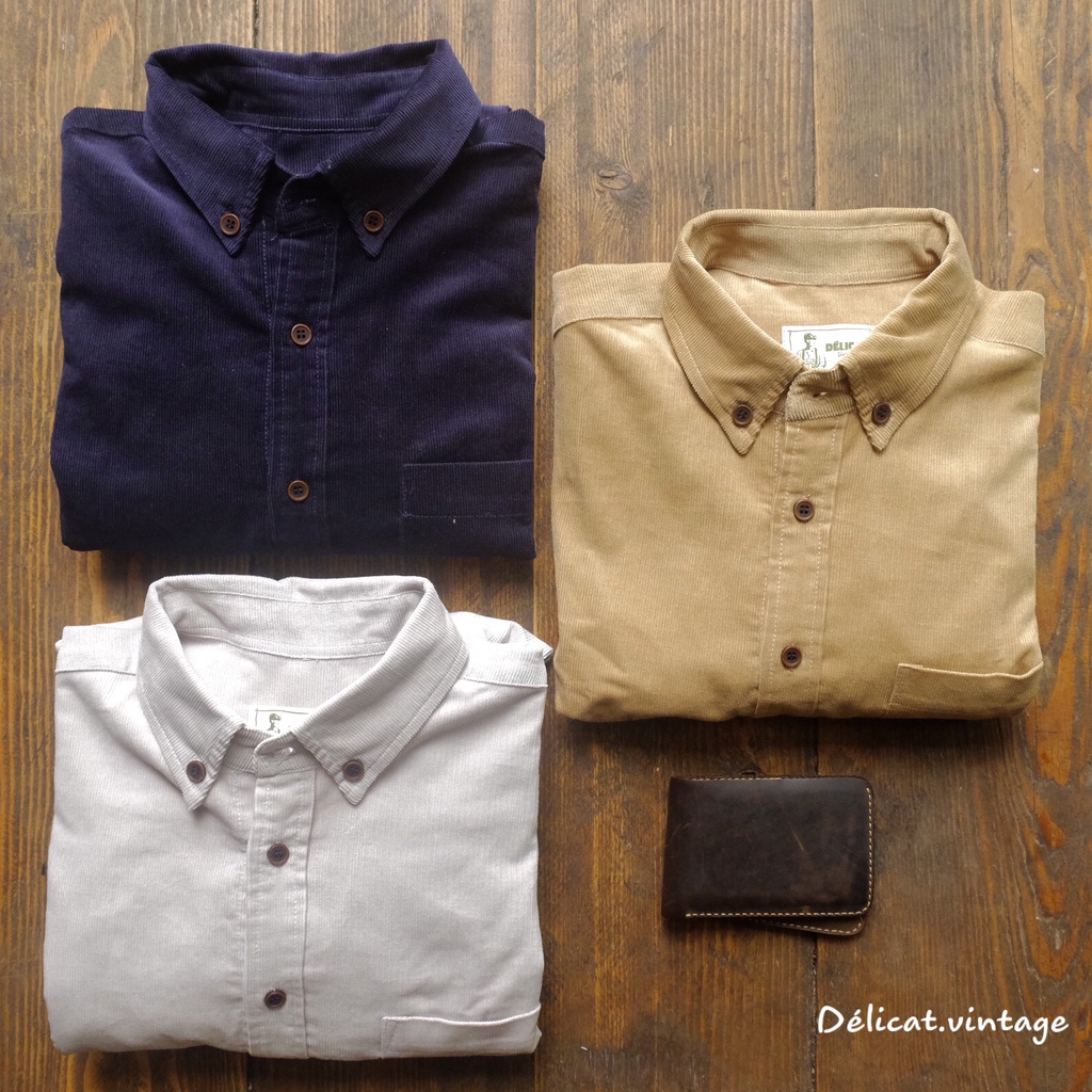 Áo Sơ Mi Nhung tăm caro vintage - Áo Sơ Mi nam - classic Shirt - Délicat.vintage