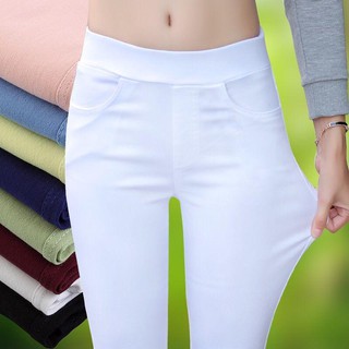 Quần Legging Dài Đến Mắt Cá Chân Lưng Cao Màu Đen / Trắng Phong Cách Hàn Quốc Thời Trang Xuân Thu Cho Nữ 333