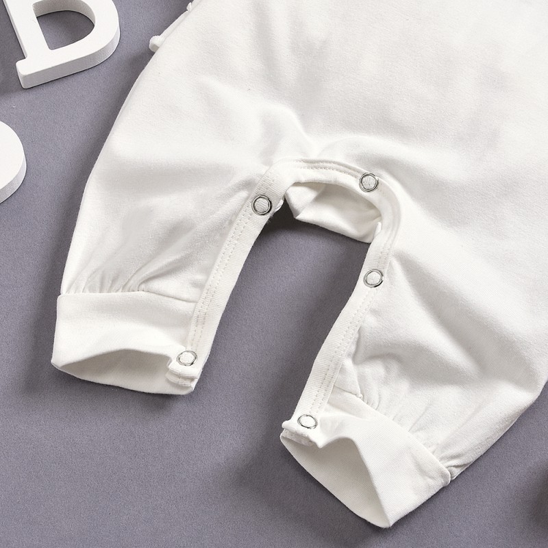 Áo liền quần dài tay phối bèo nhún xinh xắn cho bé gái