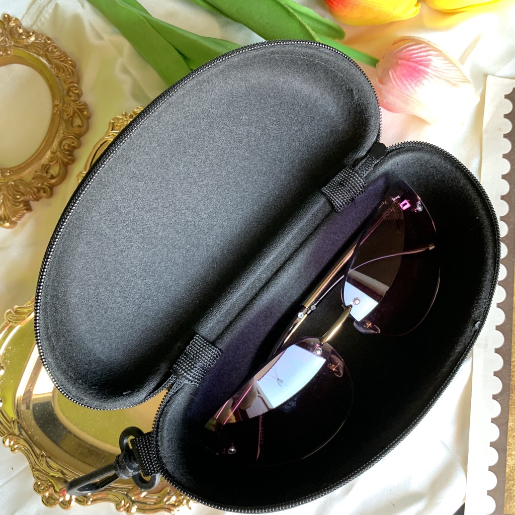 Hộp đựng mắt kính nót nhung vỏ cứng chịu va đập tốt phù hợp nhiều loại kính Lemi accessories