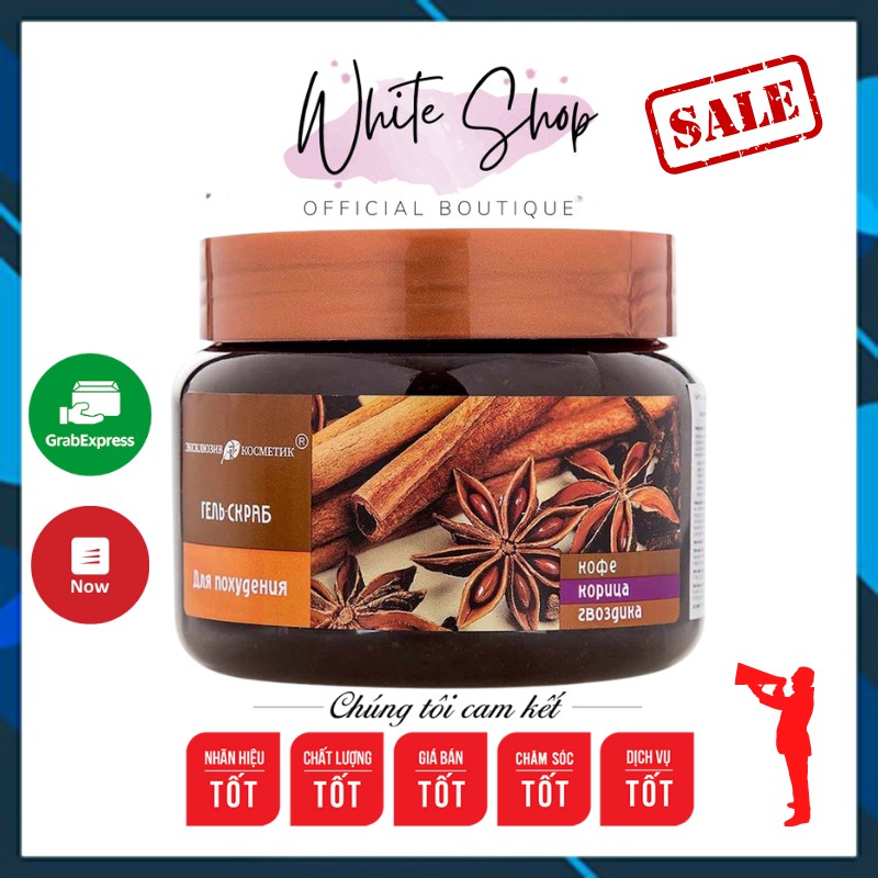 Tẩy Da Chết Chiết Xuất Quế Hồi Và Cafe Chính Hãng Nga - White Store