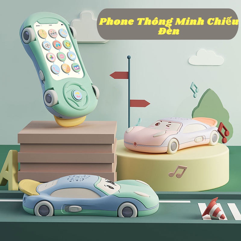 Đồ Chơi Trẻ Em Giáo Dục Sớm Điện Thoại Ô Tô Chiếu Đèn 3D Thông Minh Cho Bé Hamiha-ĐC36