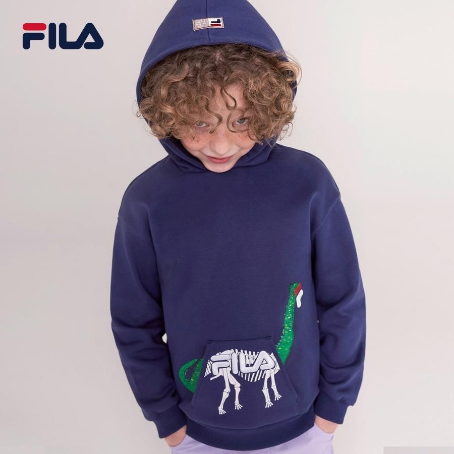 Áo khoác hoodie tay dài có nón trẻ em Fila Milk On The Rock - FK2POD1M01X-PNA