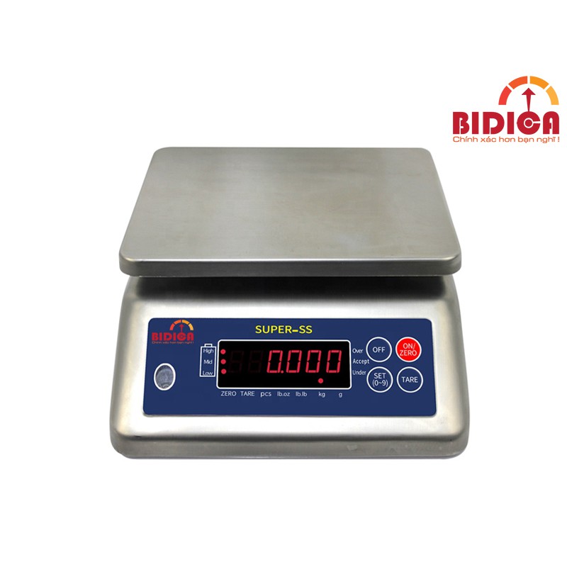 Cân Điện Tử Chống Nước Đài Loan 3kg Super SS - Chuyên Cân Thủy Hải Sản