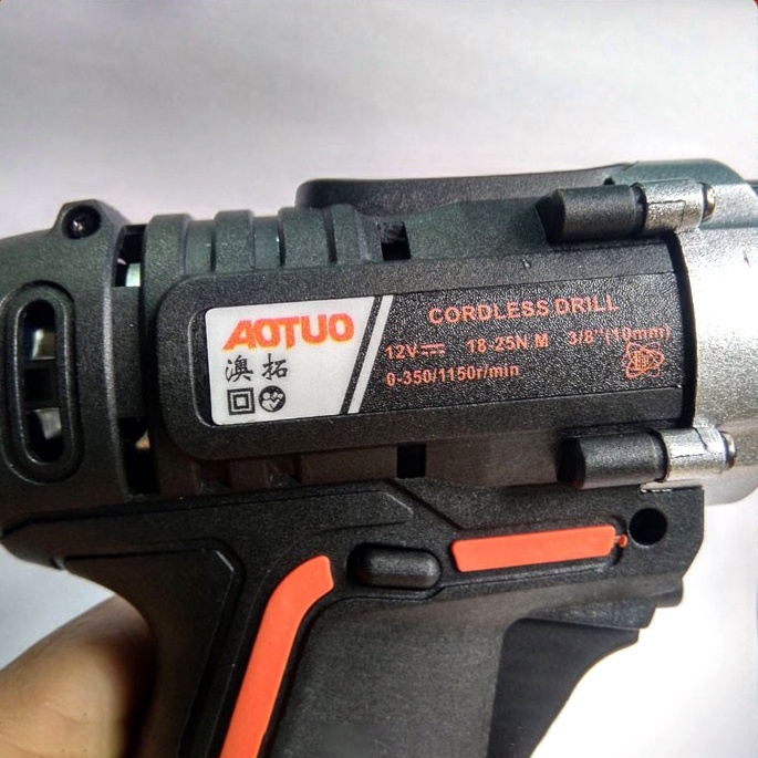 KHOAN CẦM TAY AOTUO 12v - Bắt Vít, Khoan Lỗ, gỗ, gạch, nhôm, tôn, bắn thạch cao...Tặng mũi khoan