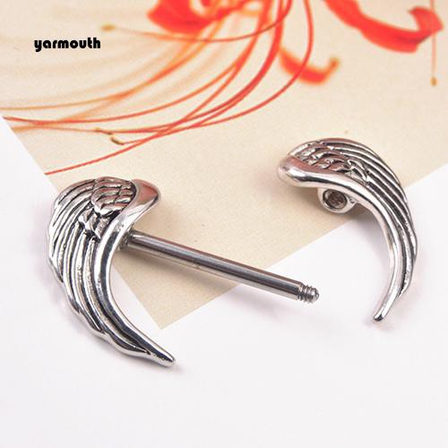 1 Khuyên Nhũ Hoa Hình Đôi Cánh Bằng Thép Không Gỉ