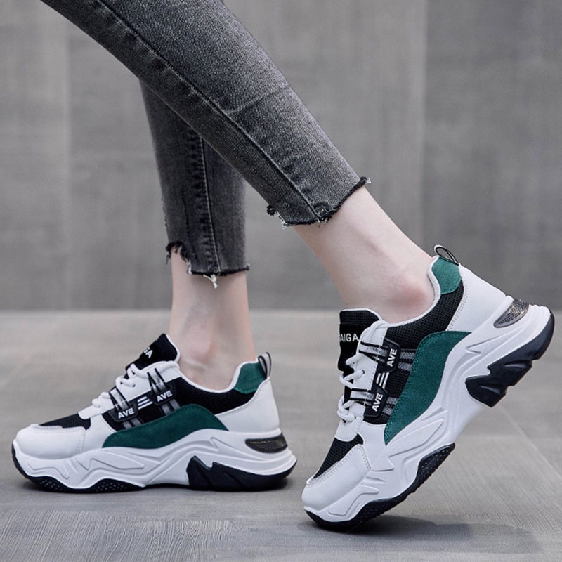 Giày sneaker IELGY đế dày thoáng khí thời trang Hàn Quốc cho nữ
