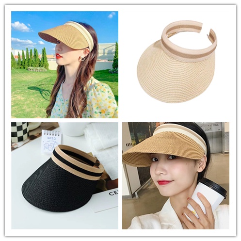 Nónmũ nửa đầu hàn quốc Lưỡi Trai Hở Chóp Bằng Vải Không Dệt Chống Nắng Phong Cách Hàn Quốc Thời Trang Mùa Hè Dành Cho Nữ