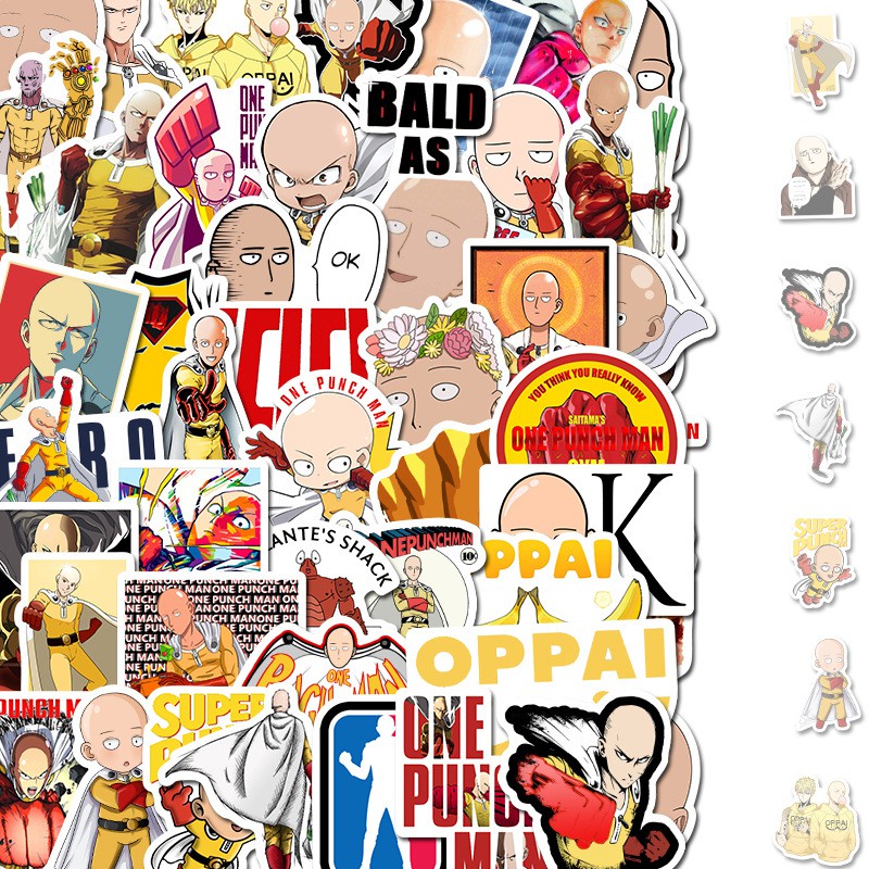 Set 50 miếng sticker ONE PUNCH-MAN dán trang trí độc đáo