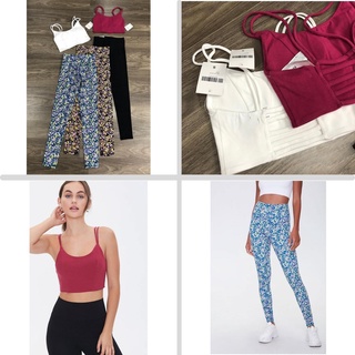 Set tập nữ vnxk hãng F21 caged back / Chất thun spandex / Lưng cao / Thể thao / Gym, Yoga