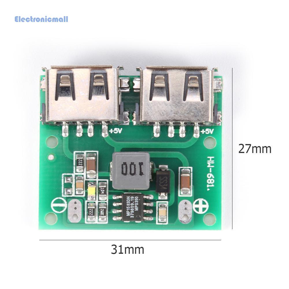 Mô Đun Hạ Áp Dc-Dc 9v 12v 24v Xuống 5v 3a Hai Cổng Usb