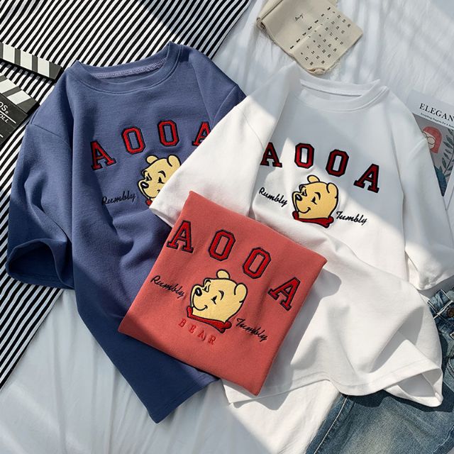 Áo thun tay lỡ unisex nam nữ gấu AOOA ( mới về) | BigBuy360 - bigbuy360.vn