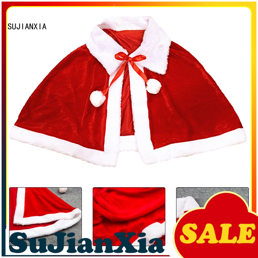 Áo choàng ông già Noel đính nơ xinh xắn