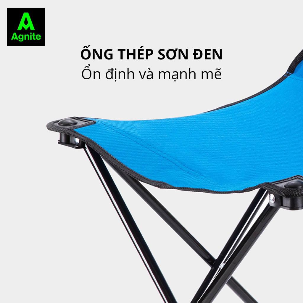 Ghế cắm trại gấp gọn chống nước kèm túi, ghế dã ngoại, câu cá, picnic -  chính hãng AGNITE - 2 size - VS901/VS902