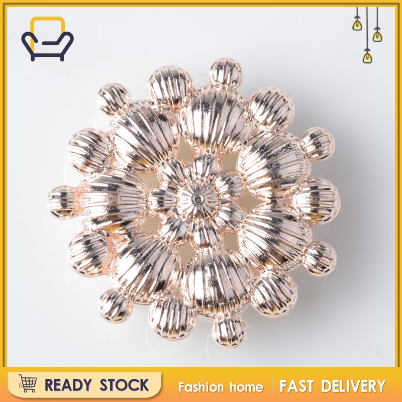 Set 5 Khuy Áo Hình Hoa Đính Đá Pha Lê Và Ngọc Trai Giả Thời Trang Diy