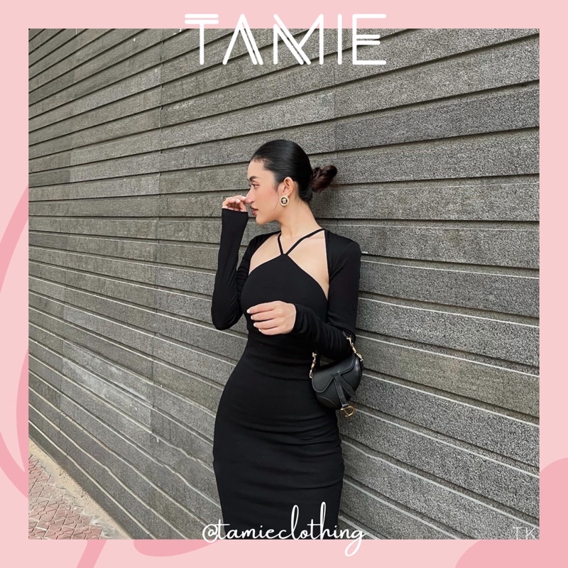 Đầm Body Cổ Yếm Kèm Croptop Tay Dài TAMIEclothing | BigBuy360 - bigbuy360.vn