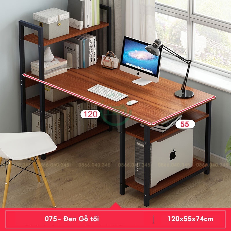 Bàn làm việc, bàn học kèm giá sách, thiết kế thông minh tiết kiệm không gian