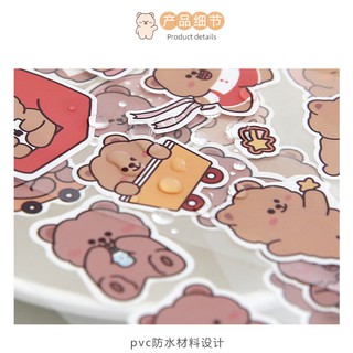 (ST024) Sticker gấu cute nhiều mẫu