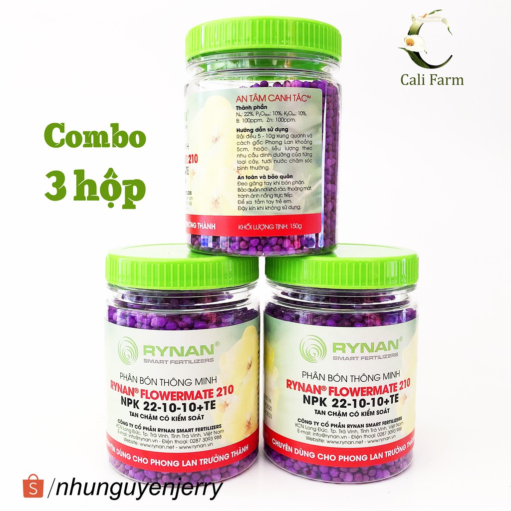 [Combo 3 hộp ] Phân tan chậm RYNAN 210 - 150g [sieutietkiem]