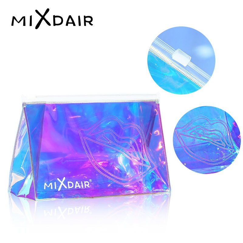 Túi đựng mỹ phẩm MIXDAIR bằng nhựa màu gradient tiện dụng cho nữ 1 Pcs
