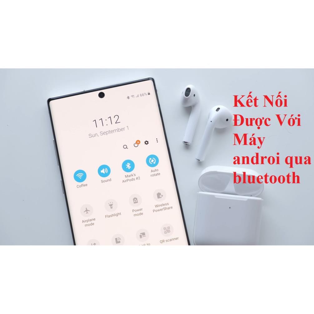 Tai nghe bluetooth 5.0 TWS Cảm ứng đa điểm, popup tự động kết nối, đổi tên, định vị, cảm biến tháo tai ngắt nhạc i500