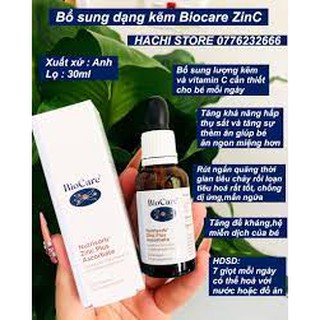 Kẽm nước dạng giọt biocare zinc 30ml - ảnh sản phẩm 7