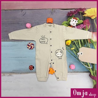 Áo Liền Quần, Body Liền Thân Cúc Bấm, Cotton Dài Tay Cho Bé 7-13KG - B03