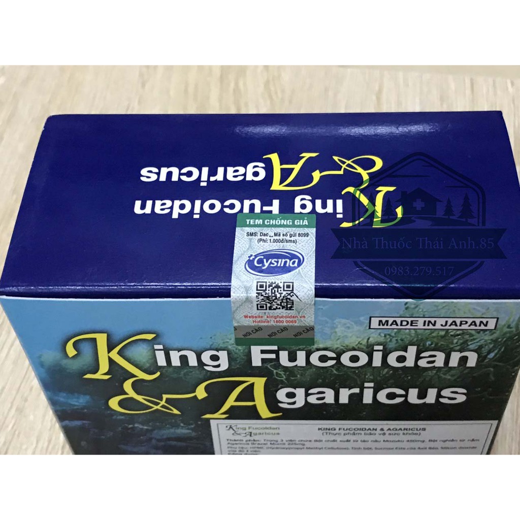 [Nhập Khẩu Chính Hãng ] King Fucoidan & Agaricus Tảo Nâu - Hỗ Trợ Điều Trị Ung Thư, U Bướu