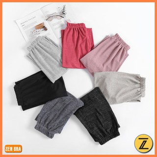 Quần len tiêu jogger bo gấu ống rộng
