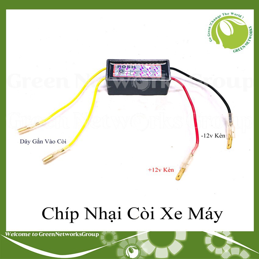 chip nhại còi xe máy và xe điện điện áp 12v