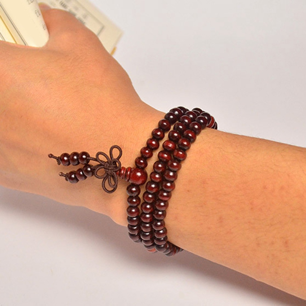 Vòng Đeo Tay Xỏ 108 Hạt Gỗ Nhiều Lớp Thời Trang Cho Nam Và Nữ