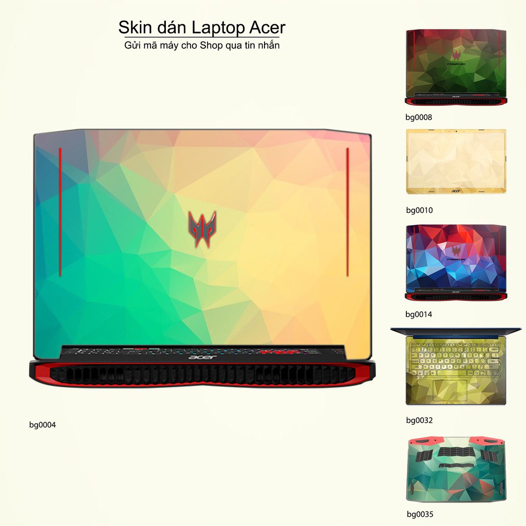 Skin dán Laptop Acer in hình Vân kim cương (inbox mã máy cho Shop)
